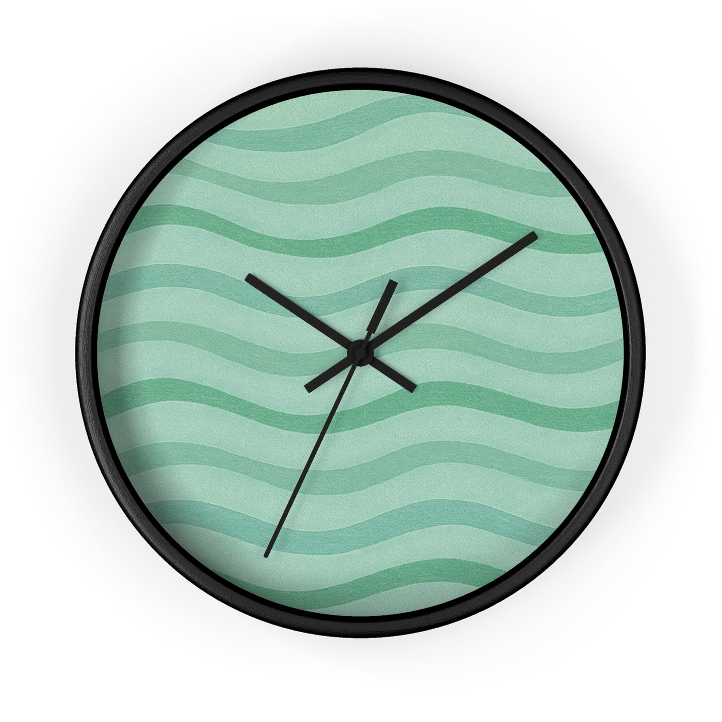 Wavy Stride Wall Clock - Green Meadow