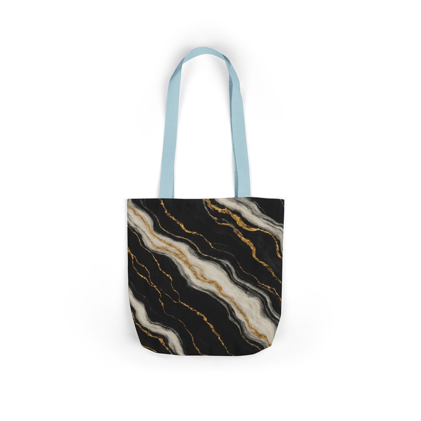 Midnight Marble Canvas Tote Bag with 5-Color Straps