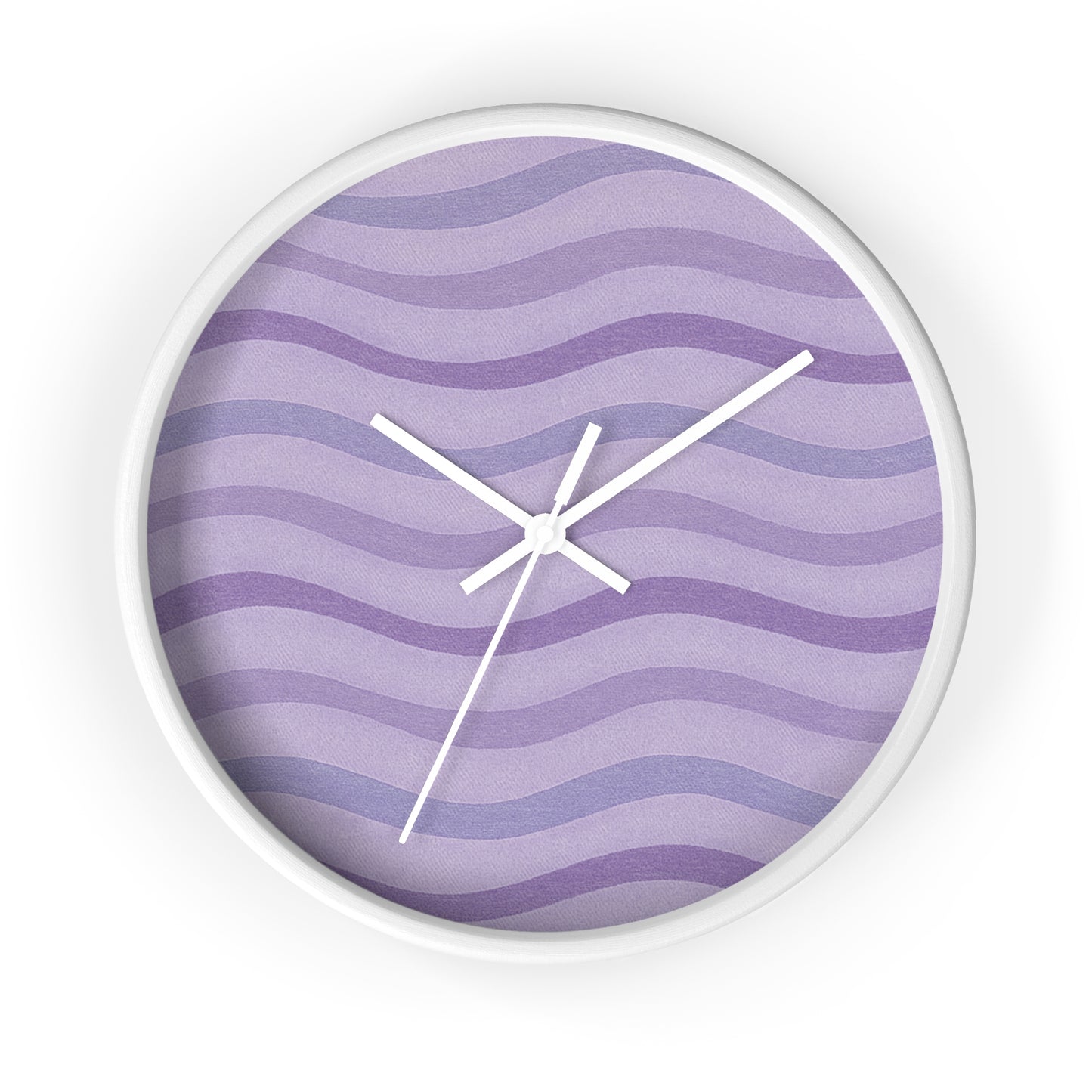 Wavy Stride Wall Clock - Lavender Dusk