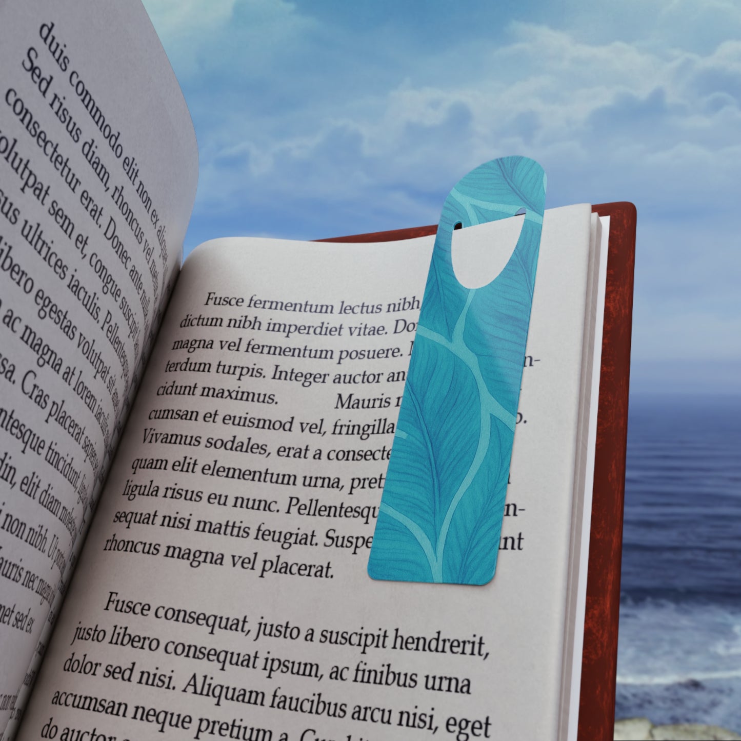 Blue Leaf Bookmark
