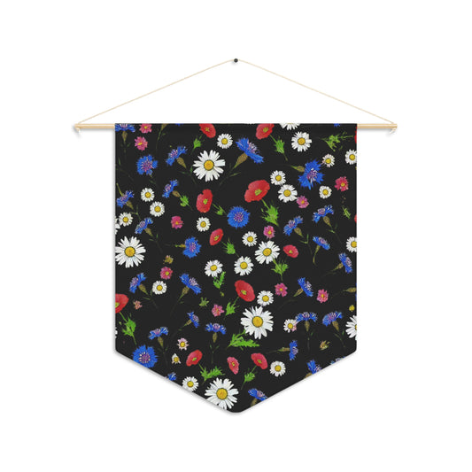 Flower Black Pennant