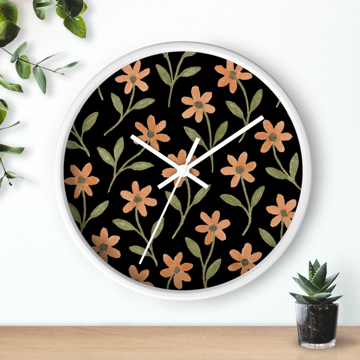 Meadow Bloom Wall Clock - Rose Glow