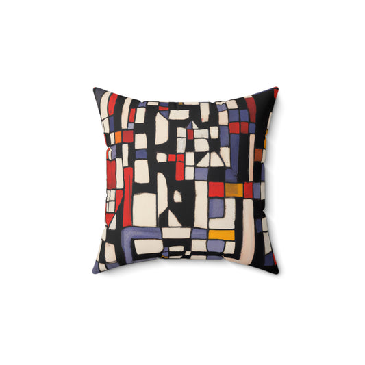 Modern Blocks Geometric Square Pillow