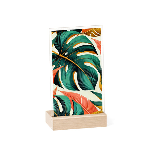 Acrylic Sign with Wooden Stand