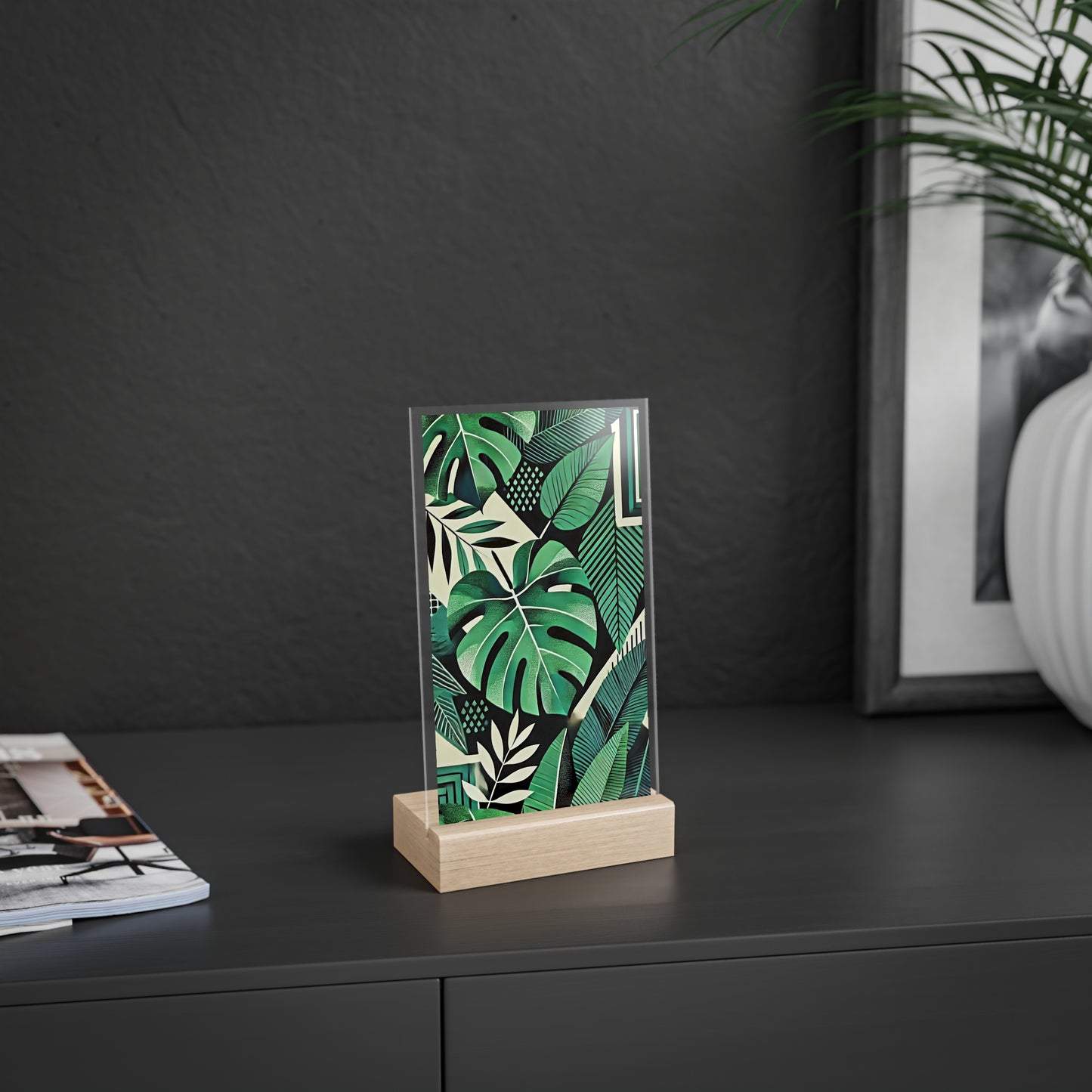 Acrylic Sign with Wooden Stand