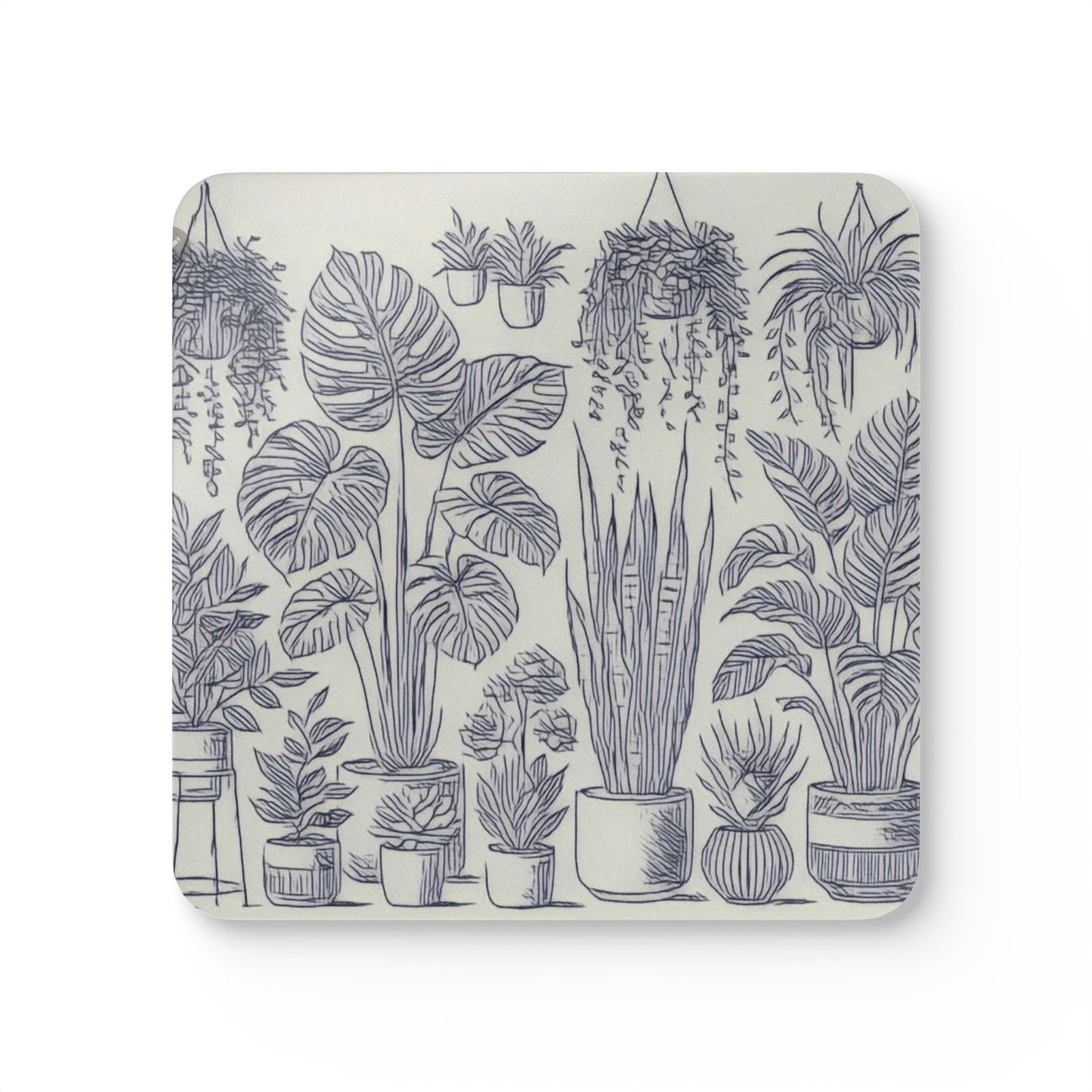Botanical Breeze Corkwood Coaster Set