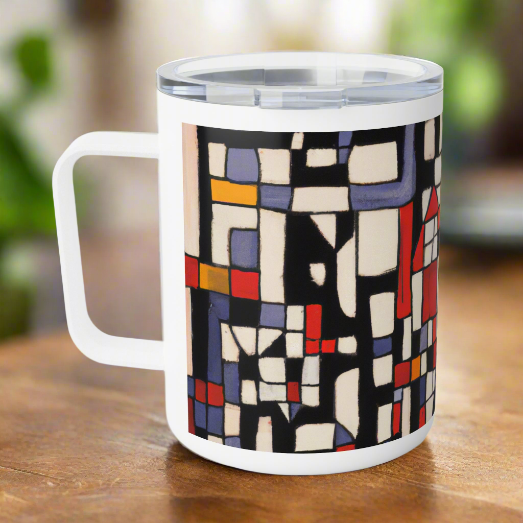 Modern Blocks Insulated Coffee Mug, 10oz